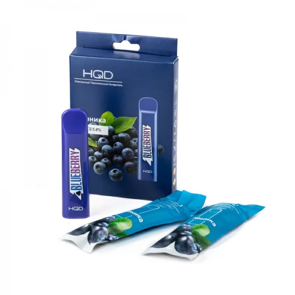 Купить HQD Cuvie - Blue Berry (Черника), 300 затяжек, 20 мг (2%)