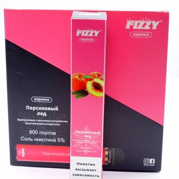 Купить FIZZY Коронка - Персиковый Лед, 800 затяжек, 20 мг (2%)