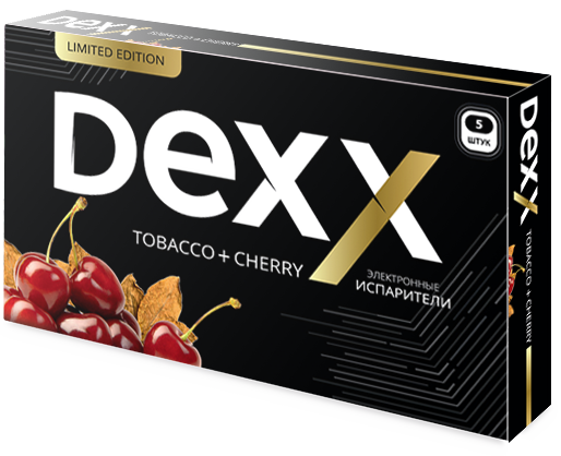 Купить Dexx - Табак-Вишня, 600 затяжек, 12 мг (1,2%)