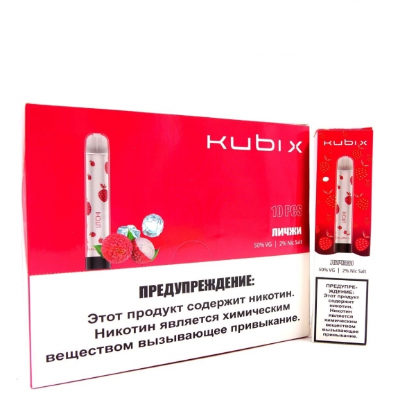 Купить kUBIX – Личи, 1300 затяжек, 20 мг (2%)