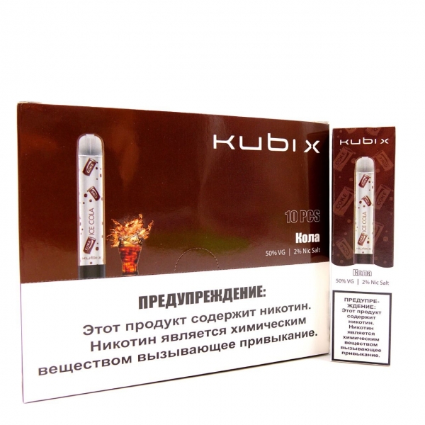 Купить kUBIX – Кола, 1300 затяжек, 20 мг (2%)