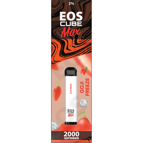 Купить EOS Cube Max - Goji Freeze (Ледяные Ягоды Годжи), 2000 затяжек, 20 мг (2%)